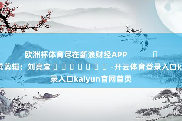 欧洲杯体育尽在新浪财经APP            						拖累剪辑：刘亮堂 							-开云体育登录入口kaiyun官网首页