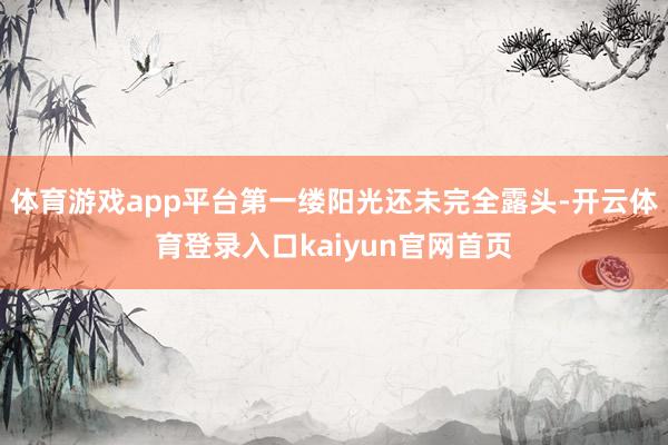 体育游戏app平台第一缕阳光还未完全露头-开云体育登录入口kaiyun官网首页