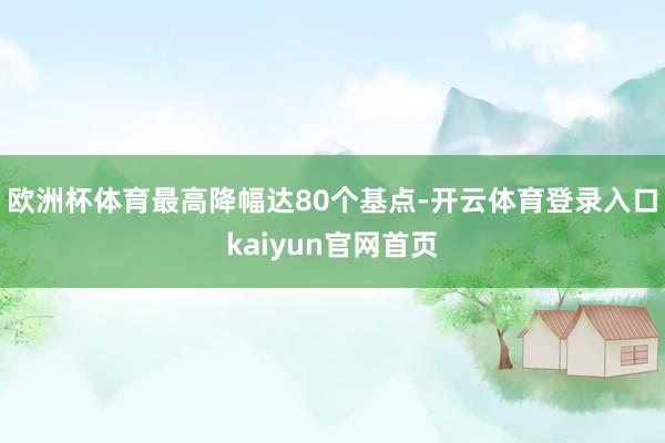 欧洲杯体育最高降幅达80个基点-开云体育登录入口kaiyun官网首页